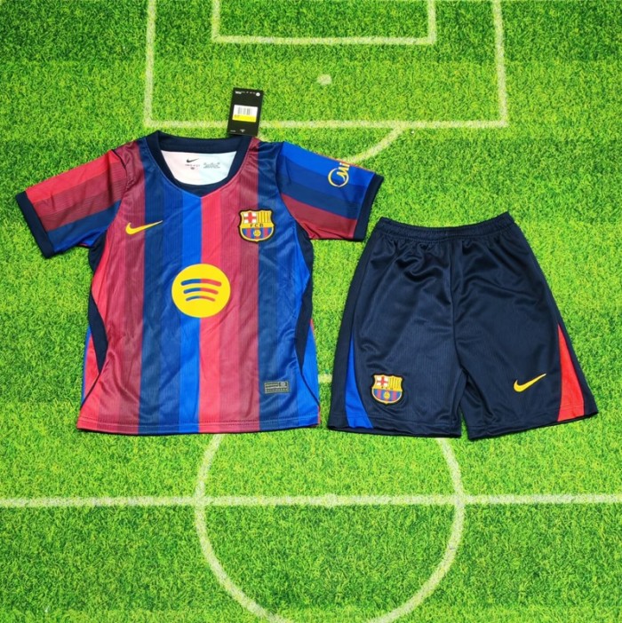 26/27 Barcelona home kids kit