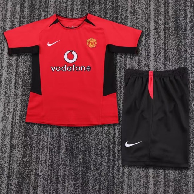 Retro 02/04 Manchester United home kids kit