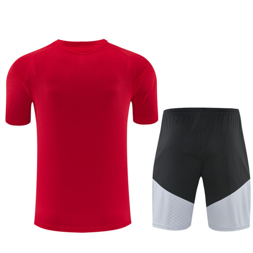 26/27 Spain kids short -sleeved training suit red