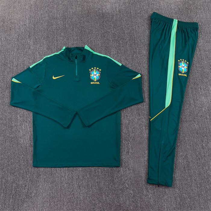 26/27 Brazil  Adult training suit dark green