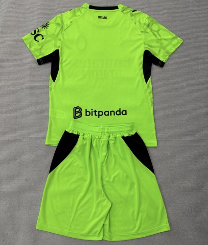 26/27 AC milan goalkeeper kids kit green