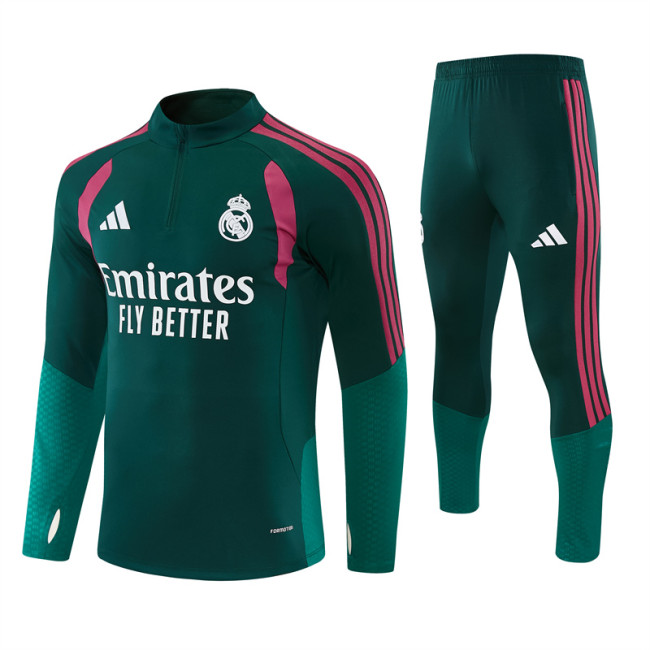 26/27 Real Madrid Kids training suit dark green