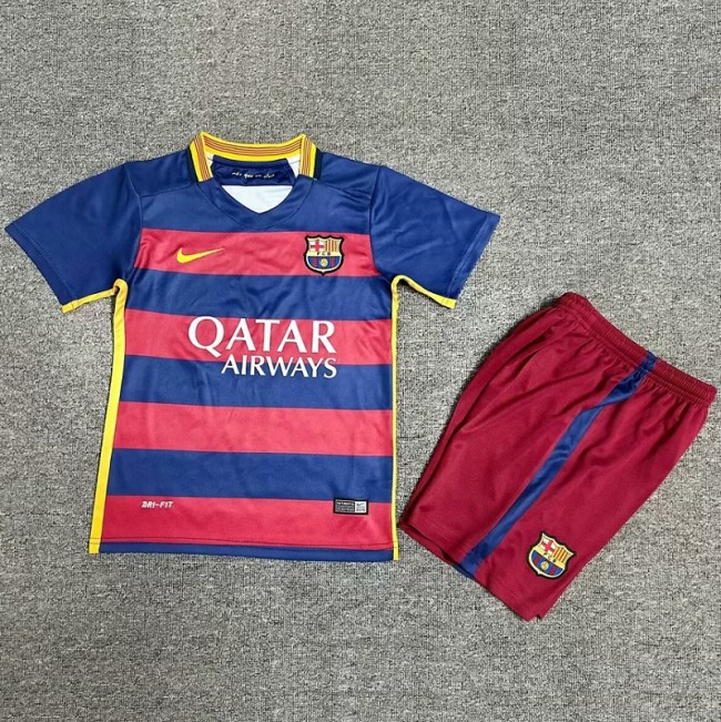 Retro 15/16 Barcelona home kids kit