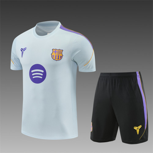 26/27 Barcelona Short sleeve Adult training suit light gray