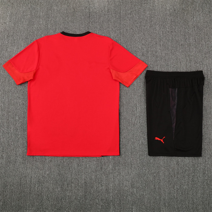25/26 AC Milan Short sleeve kids training suit red