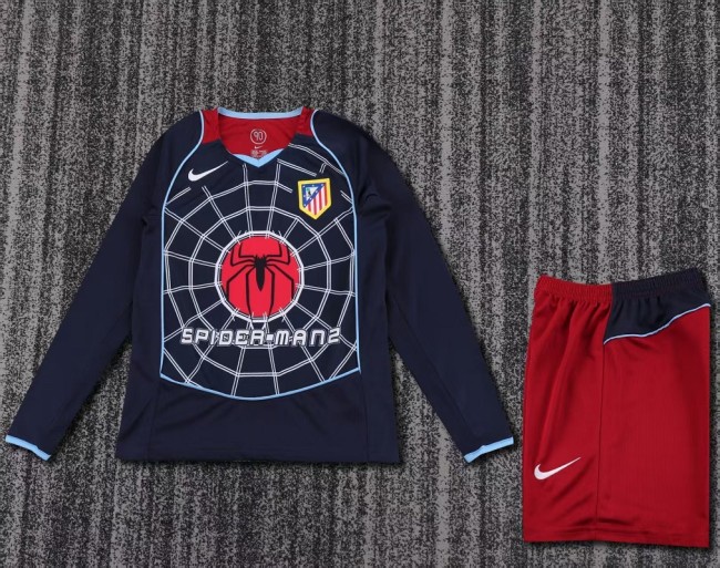 Retro 04/05 Atletico Madrid Away kids kit long sleeves