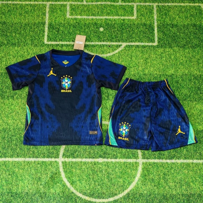 26/27 Brazil away kids kit football Jersey