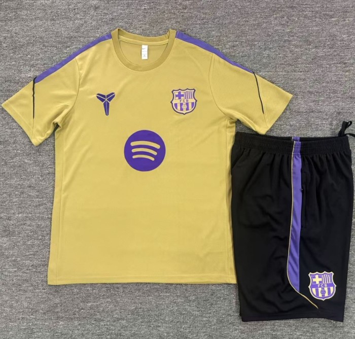 26/27 Barcelona kids Short sleeve training suit golden