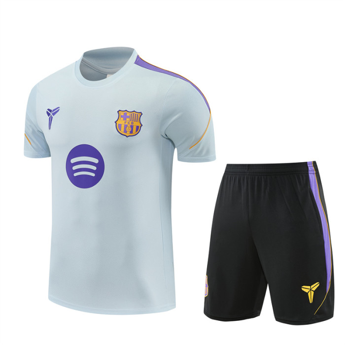 26/27 Barcelona kids Short sleeve training suit light gray