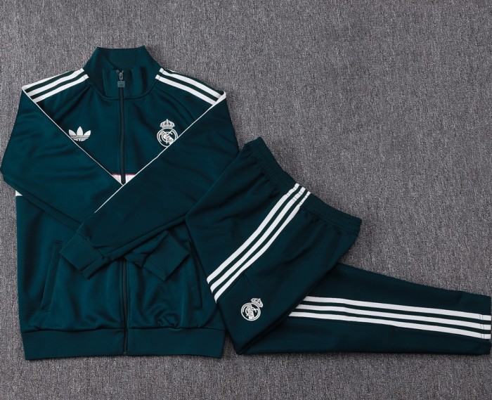 26/27 Real Madrid Kids jacket Dark green
