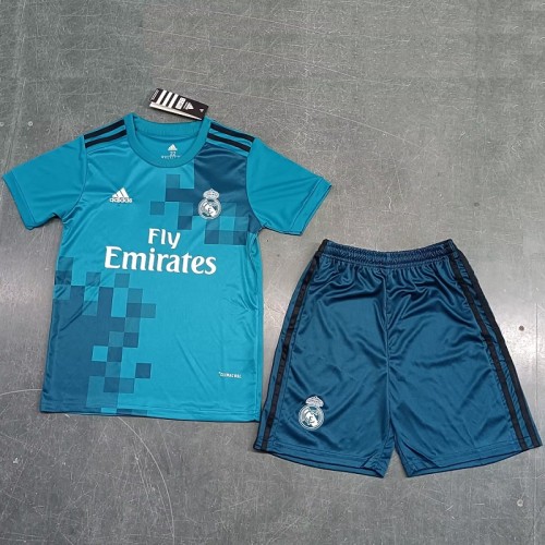 17/18 Retro Real Madrid third kids kit