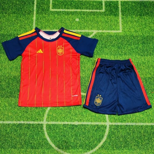 26/27 Spain home kids kit World Cup Champion version