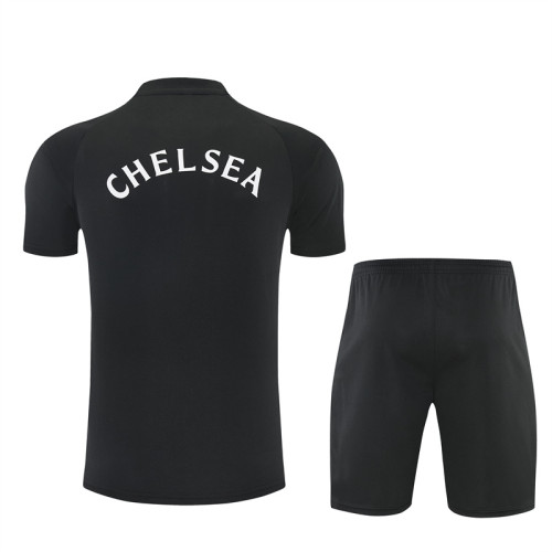 26/27 Chelsea short sleeved Kids training suit black