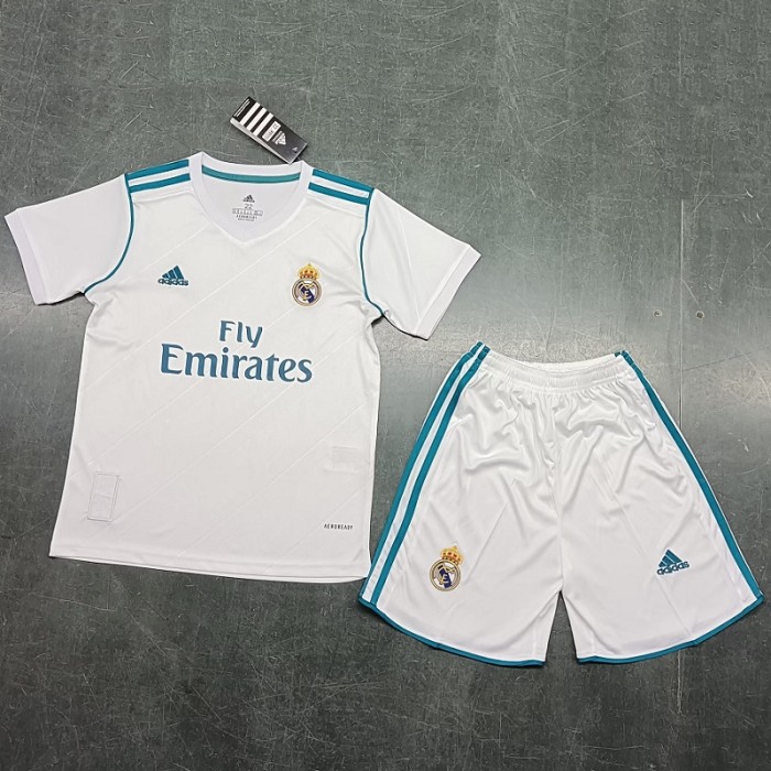 Retro 17/18 Real Madrid home kids kit