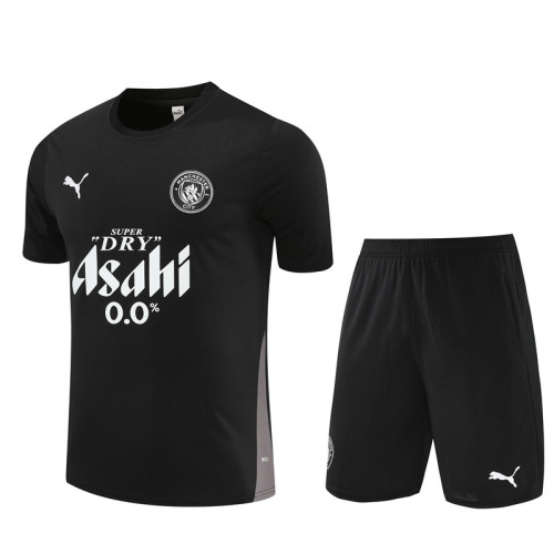 25/26 Manchester City kids Short sleeve training suit black