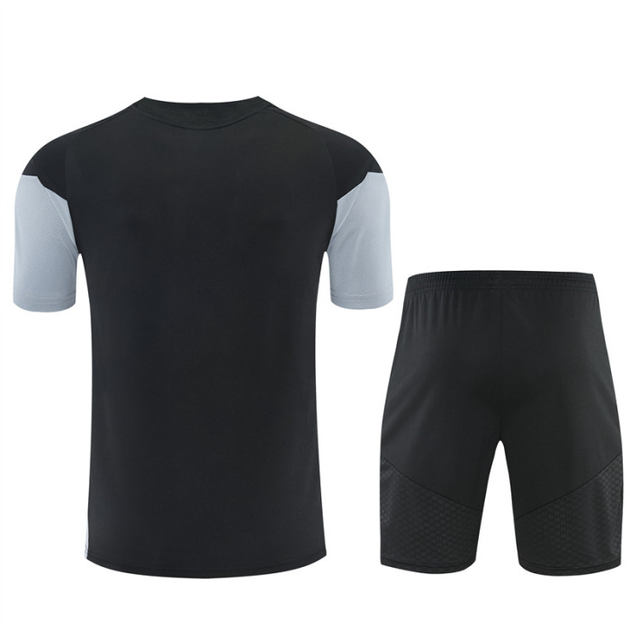 26/27 inter Miami kids short -sleeved training suit black