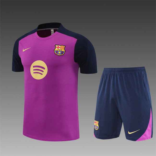 25/26 Barcelona kids Short sleeve training suit purple