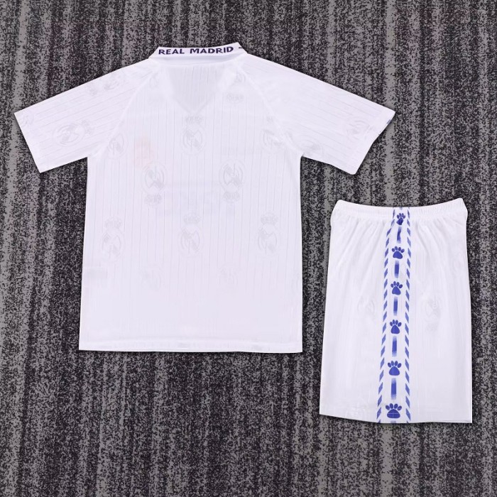 Retro 96/97 Real Madrid home kids kit