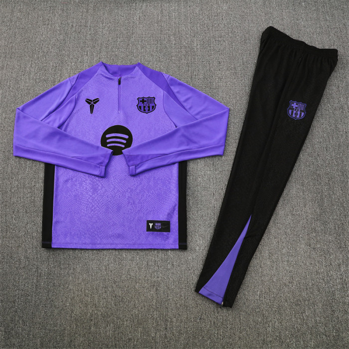 25/26 Barcelona kids training suit purple black