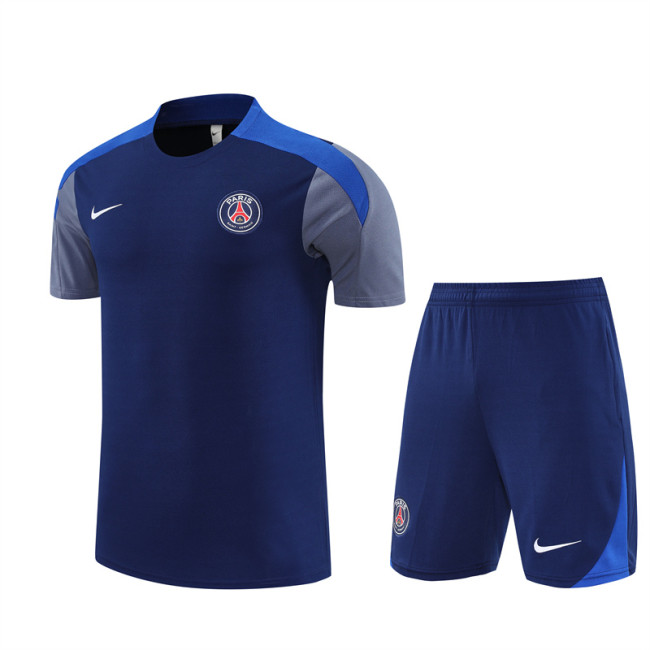 25/26 PSG short sleeved Adult training suit royal blue
