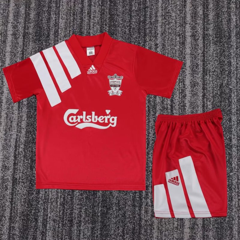 Retro 92/93 liverpool home kids kit