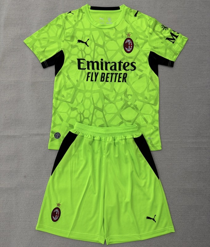 26/27 AC milan goalkeeper kids kit green