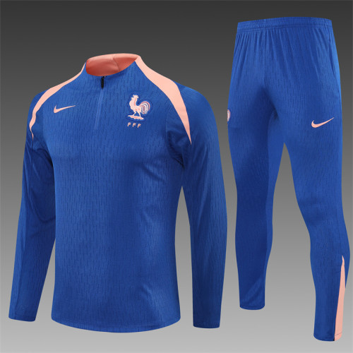25/26 France kids training suit royal blue