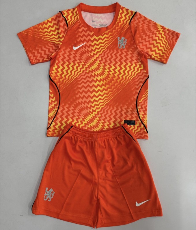 26/27 Chelsea goalkeeper kids kit orange