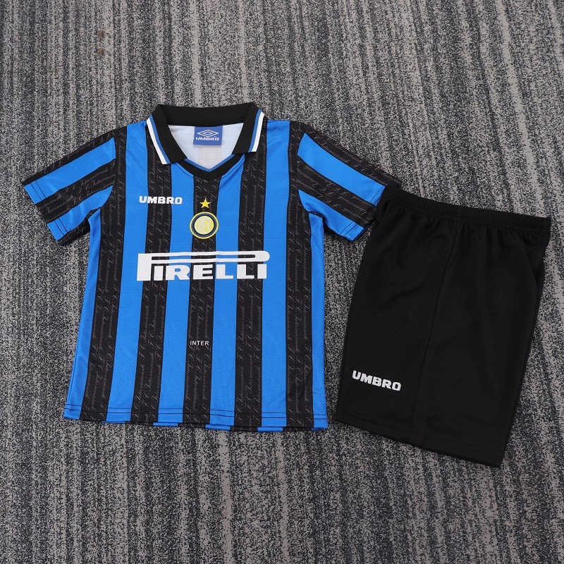 Retro 97/98 Inter Milan home kids kit
