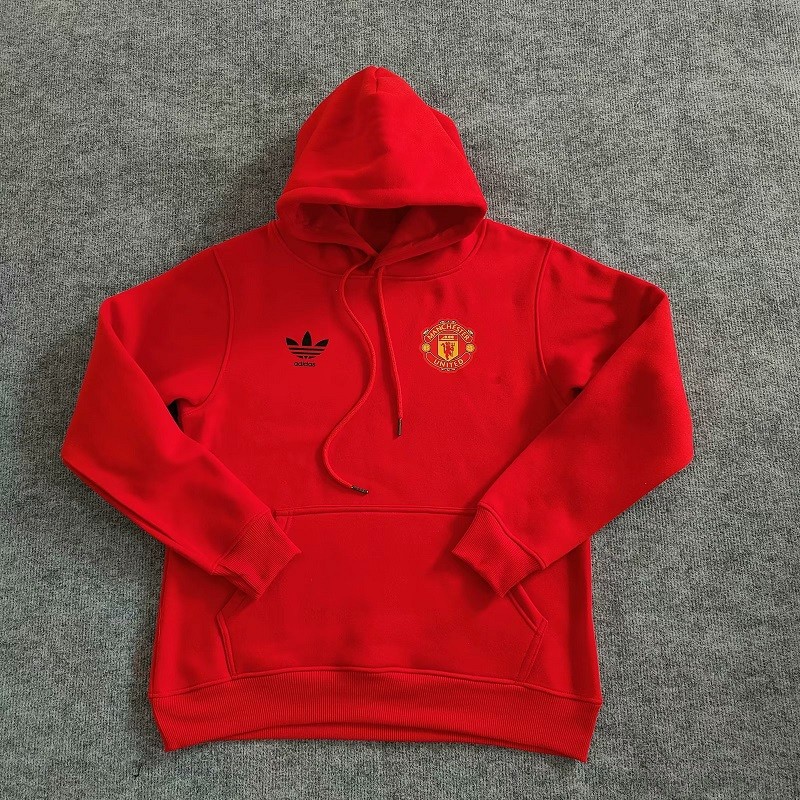 Retro Manchester United plush hoodie
