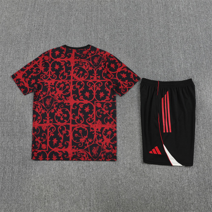 25/26 Liverpool Short sleeve training suit black red
