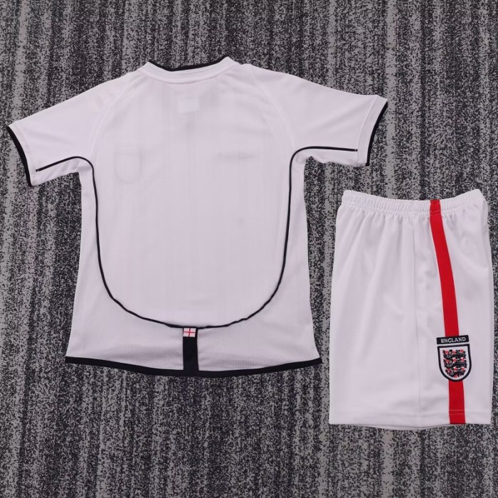 Retro 2002 England home kids kit
