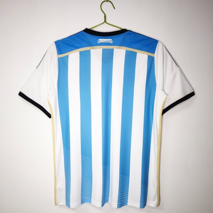 Retro Argentina 2014 home football Jersey