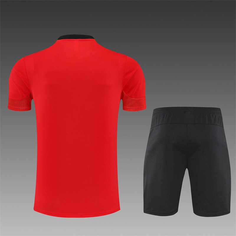 25/26 AC Milan Short sleeve Adult training suit red