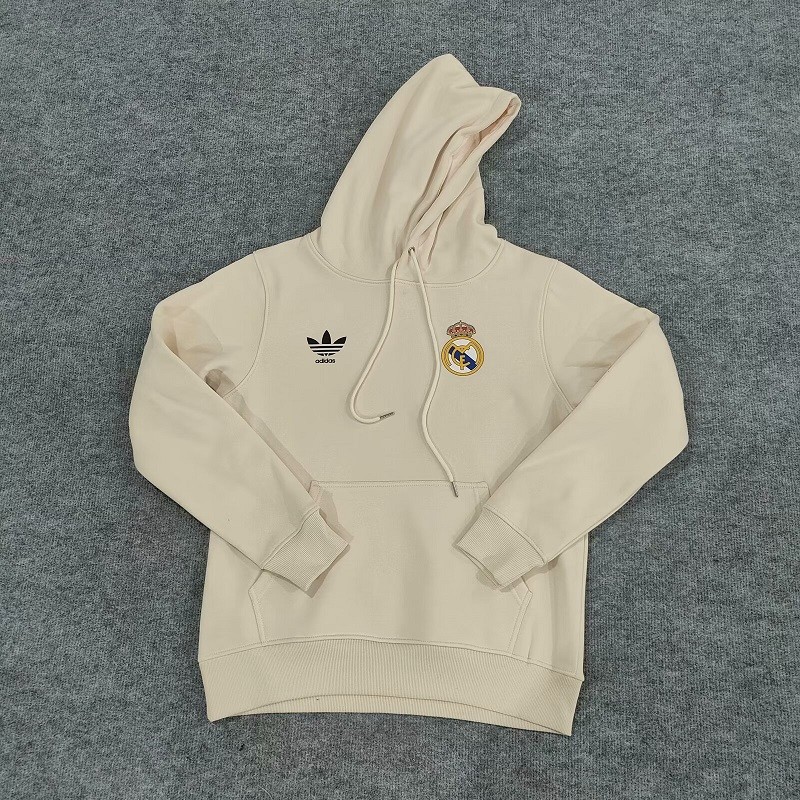 Retro Real Madrid plush hoodie