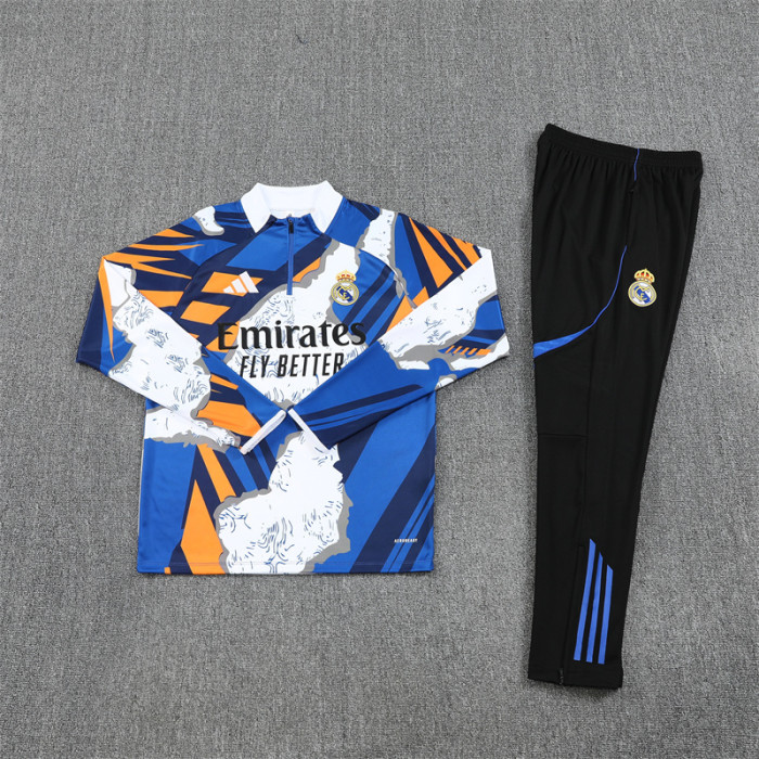 25/26 Real Madrid Kids training suit Blue white