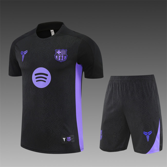 25/26 Barcelona Short sleeve Adult training suit black