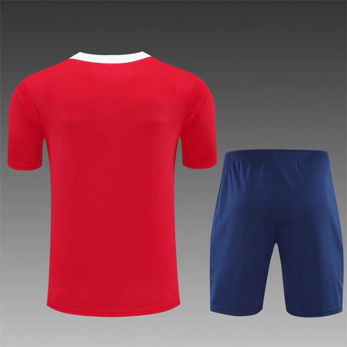 25/26 PSG kids short sleeved training suit red