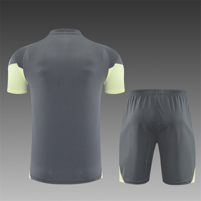 25/26 Real Madrid kids Short sleeve training suit dark grey