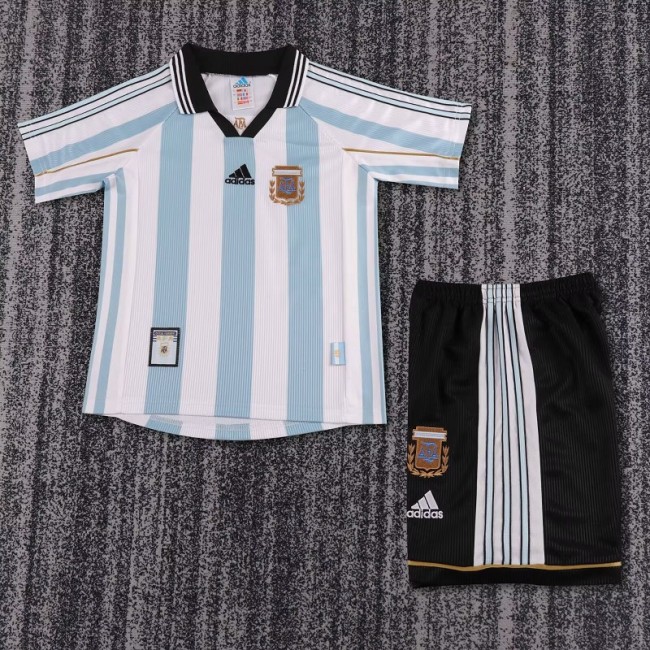 Retro 1998 Argentina home kids kit