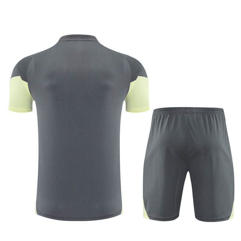 25/26 Real Madrid Short sleeve Adult training suit dark grey