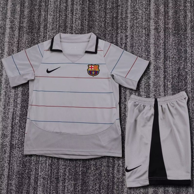 Retro 03/04 Barcelona Away kids kit