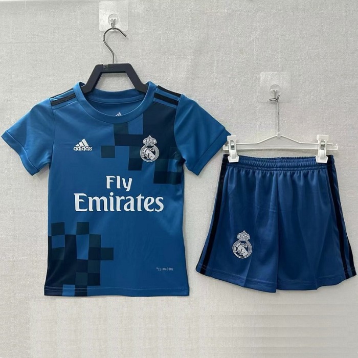 17/18 Retro Real Madrid third kids kit