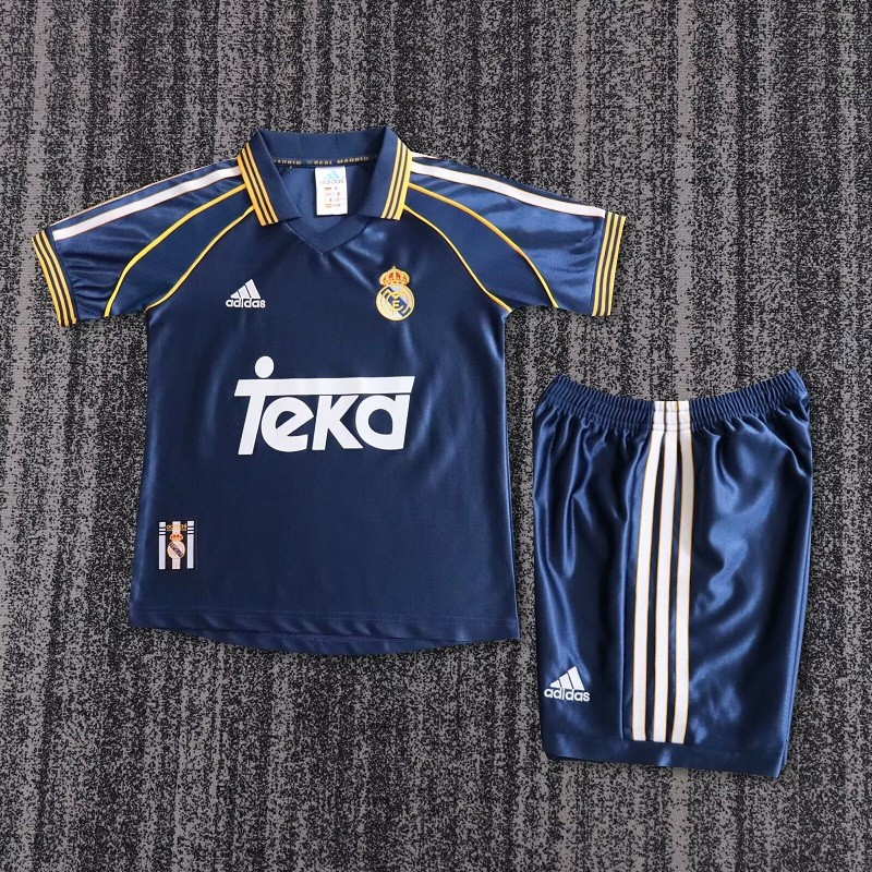 Retro 98/00 Real Madrid third kids kit