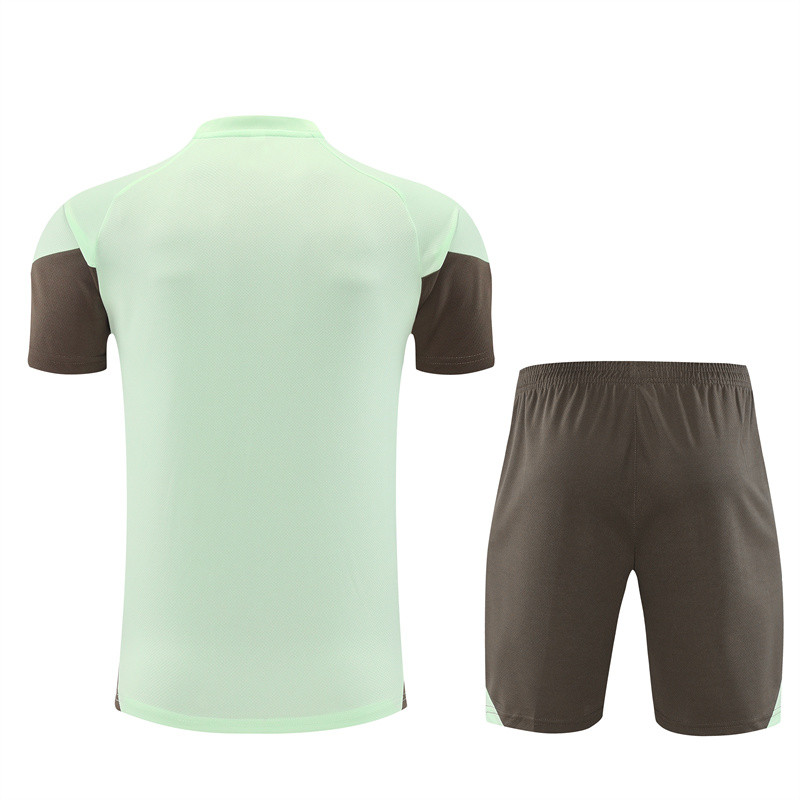 25/26 Real Madrid kids Short sleeve training suit light green