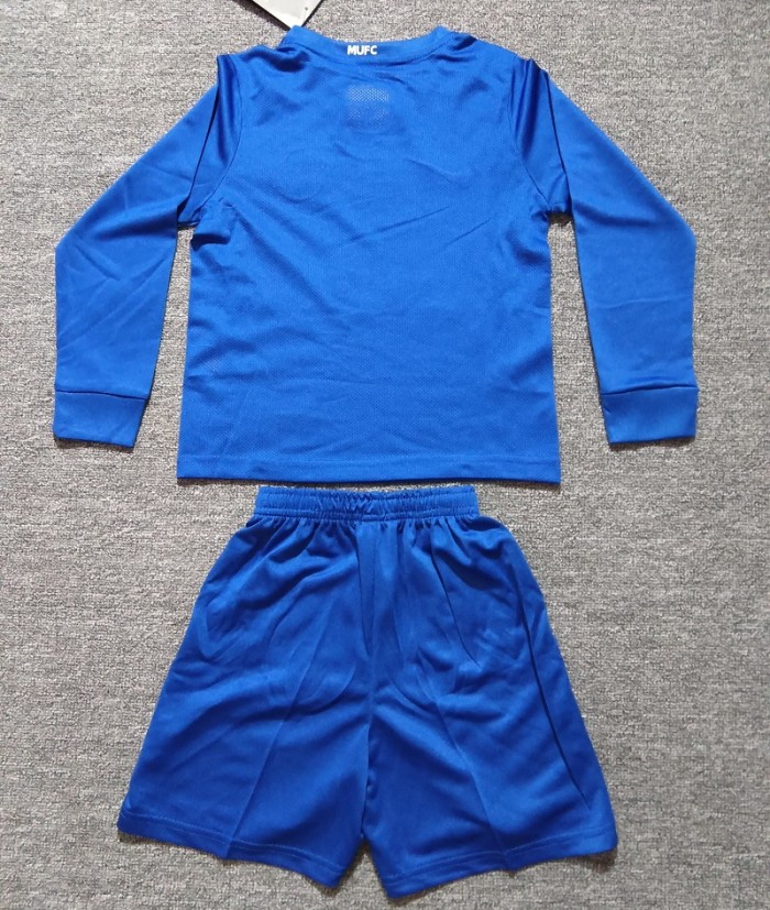 Retro 07/08 Manchester United third kids kit long sleeves