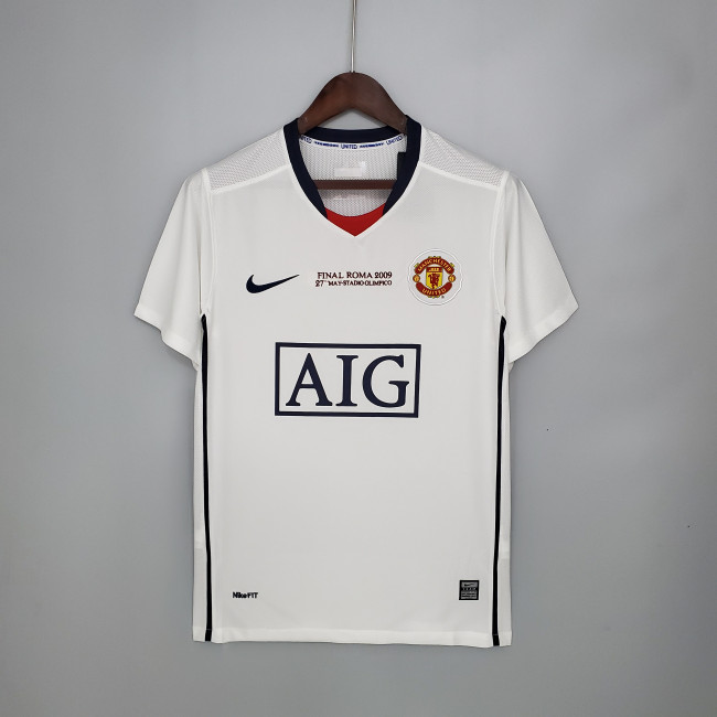 Retro Manchester United 08/09 Champions League away white