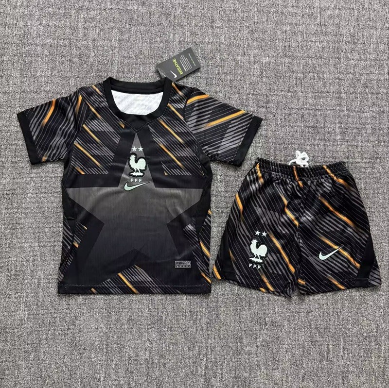 26/27 France goalkeeper kids kit black