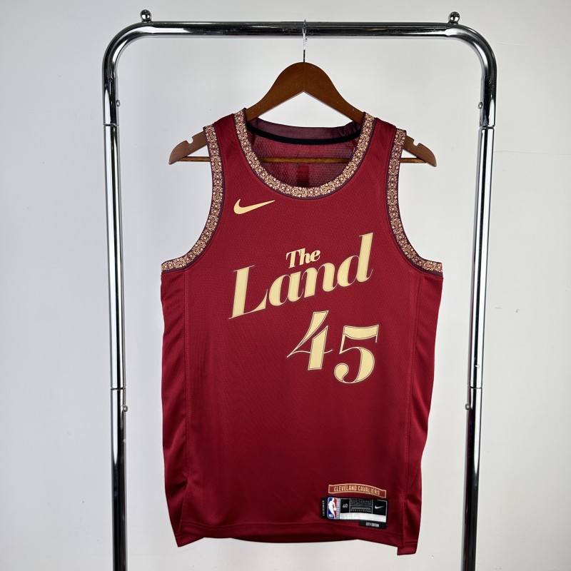 24 NBA  Cleveland Cavaliers City Edition #45 Mitchell Basketball Jersey