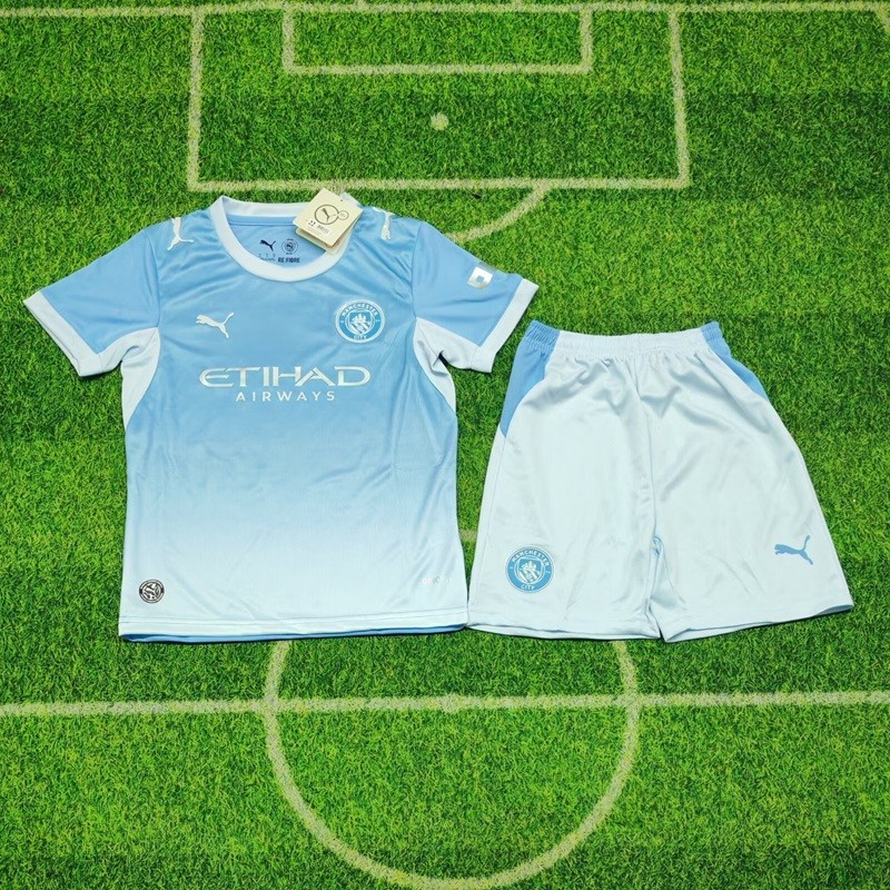 26/27 Manchester City home kids kit